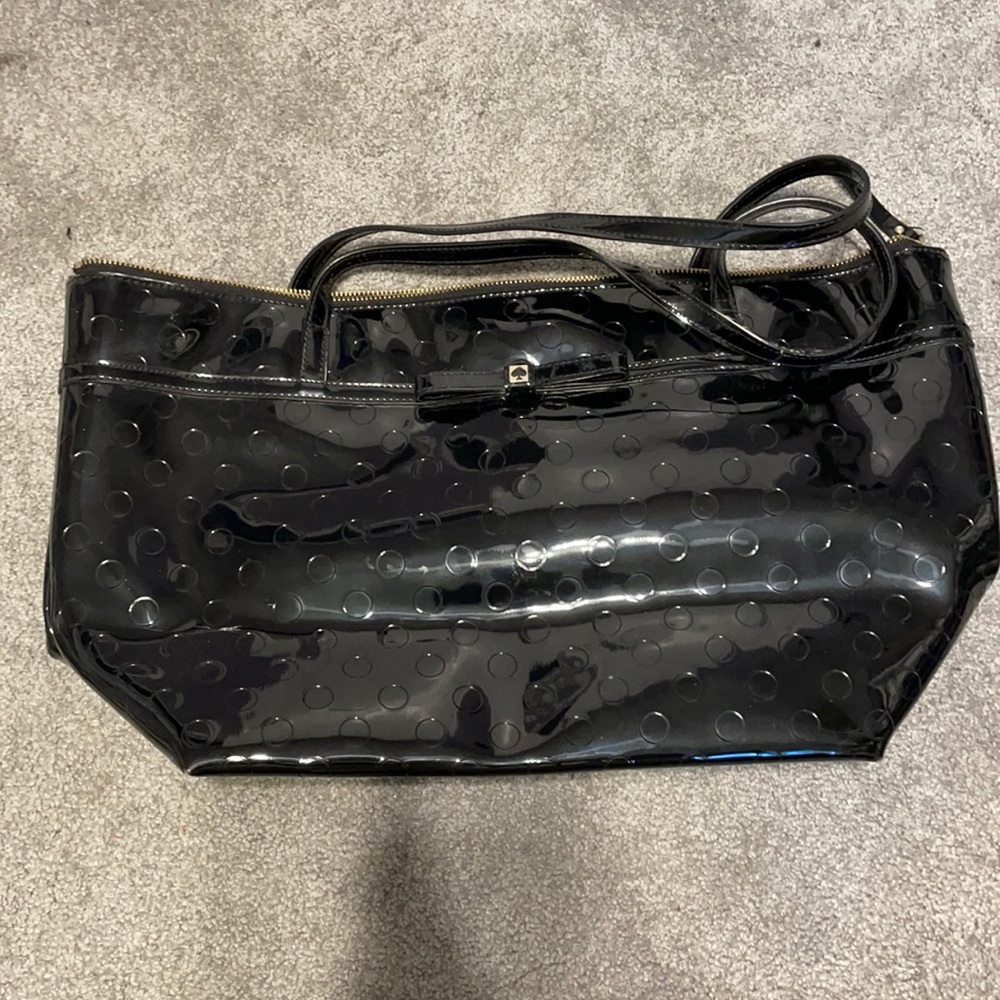 Black Kate Spade Zip Up Tote